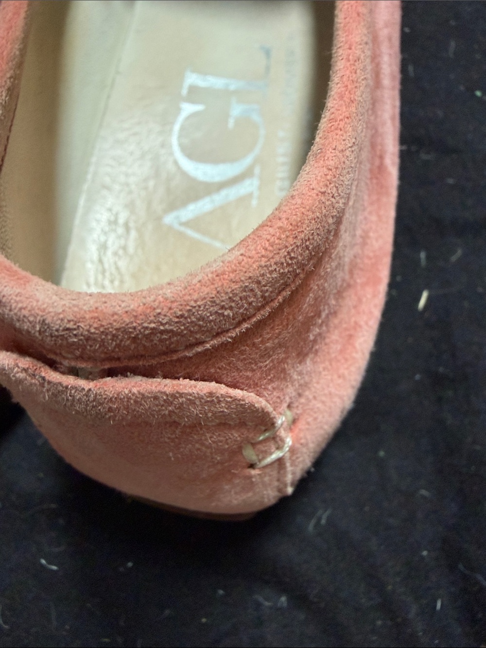 AGL Coral Pink Suede Driving Loafers - Picture 3 of 15